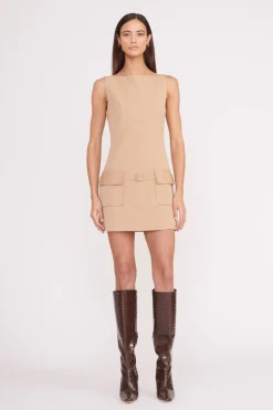 STAUD SHEILA DRESS CAMEL Clearance