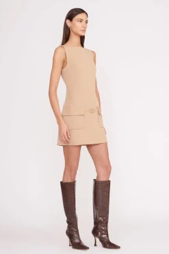 STAUD SHEILA DRESS   CAMEL Clearance