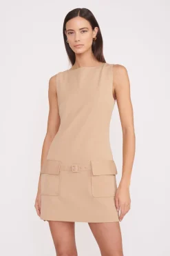 STAUD SHEILA DRESS   CAMEL Clearance
