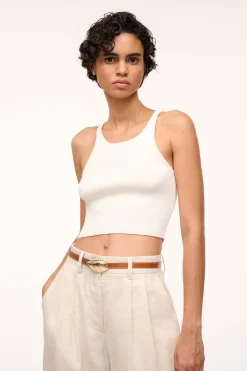 STAUD SHELL BUCKLE BELT   TAN