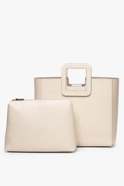 STAUD SHIRLEY LEATHER BAG   CREAM Online