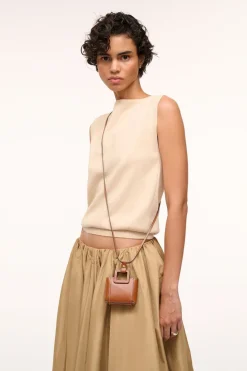 STAUD SHIRLEY MICRO NECKLACE   TAN Discount