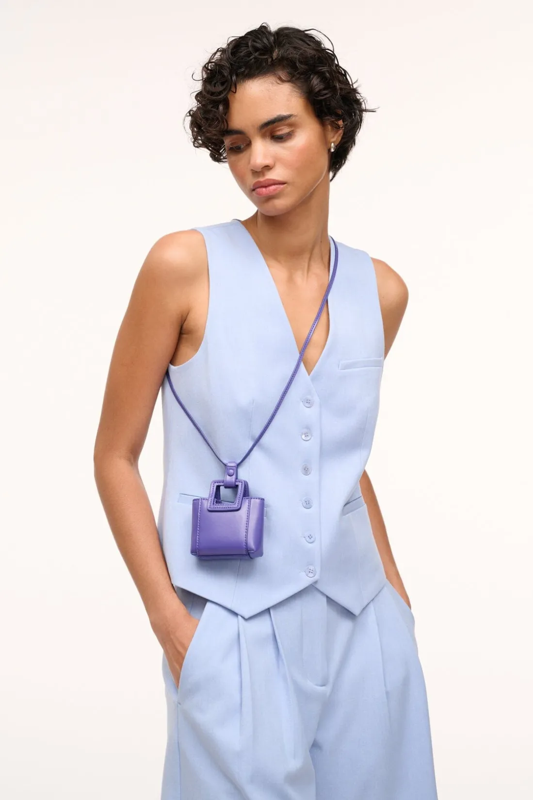 STAUD SHIRLEY MICRO NECKLACE VIOLET Sale