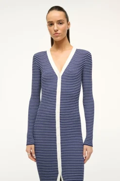 STAUD SHOKO SWEATER  NAVY MICRO STRIPE NAVYMICROSTRIPE Clearance