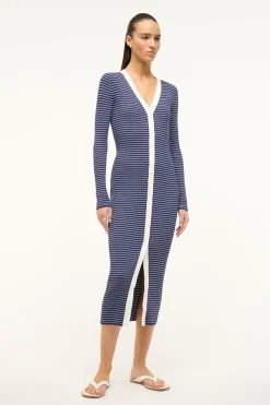 STAUD SHOKO SWEATER  NAVY MICRO STRIPE NAVYMICROSTRIPE Clearance
