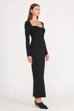 STAUD SILHOUETTE DRESS BLACK Clearance