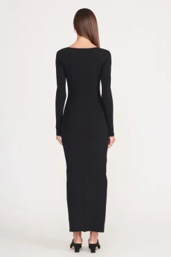STAUD SILHOUETTE DRESS BLACK Clearance