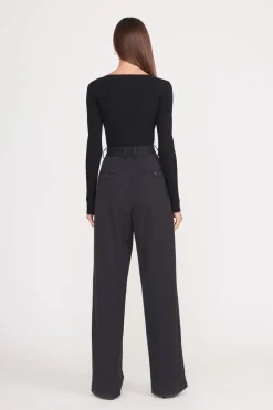 STAUD SILHOUETTE TOP   BLACK