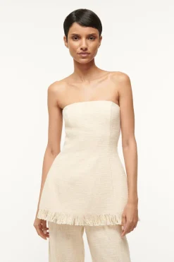 STAUD SILVIA TOP   IVORY Hot
