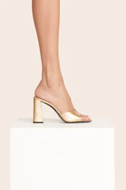 STAUD SLOANE HEEL   GOLD Hot