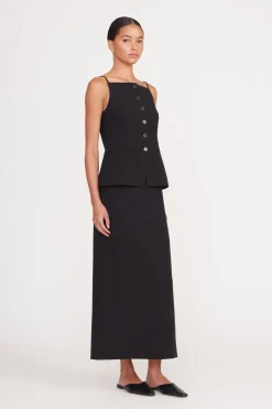 STAUD SMITH SKIRT   BLACK