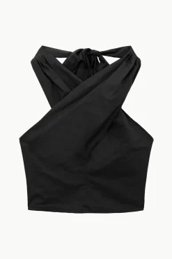 STAUD SMOCKED KAI TOP   BLACK Sale