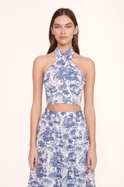 STAUD SMOCKED KAI TOP  BLUE TOILE BLUETOILE Discount
