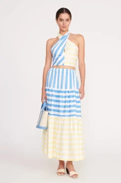 STAUD SMOCKED KAI TOP  BUTTERCUP SEASHORE STRIPE BUTTERCUPSEASHORESTRIPE Best