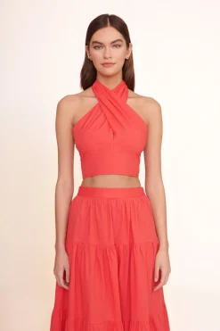 STAUD SMOCKED KAI TOP   HIBISCUS Outlet