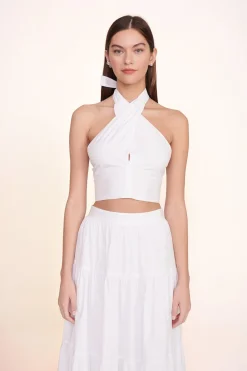 STAUD SMOCKED KAI TOP WHITE New
