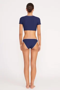 STAUD SOLEIL SWIM TOP NAVY WHITE NAVYWHITE Hot