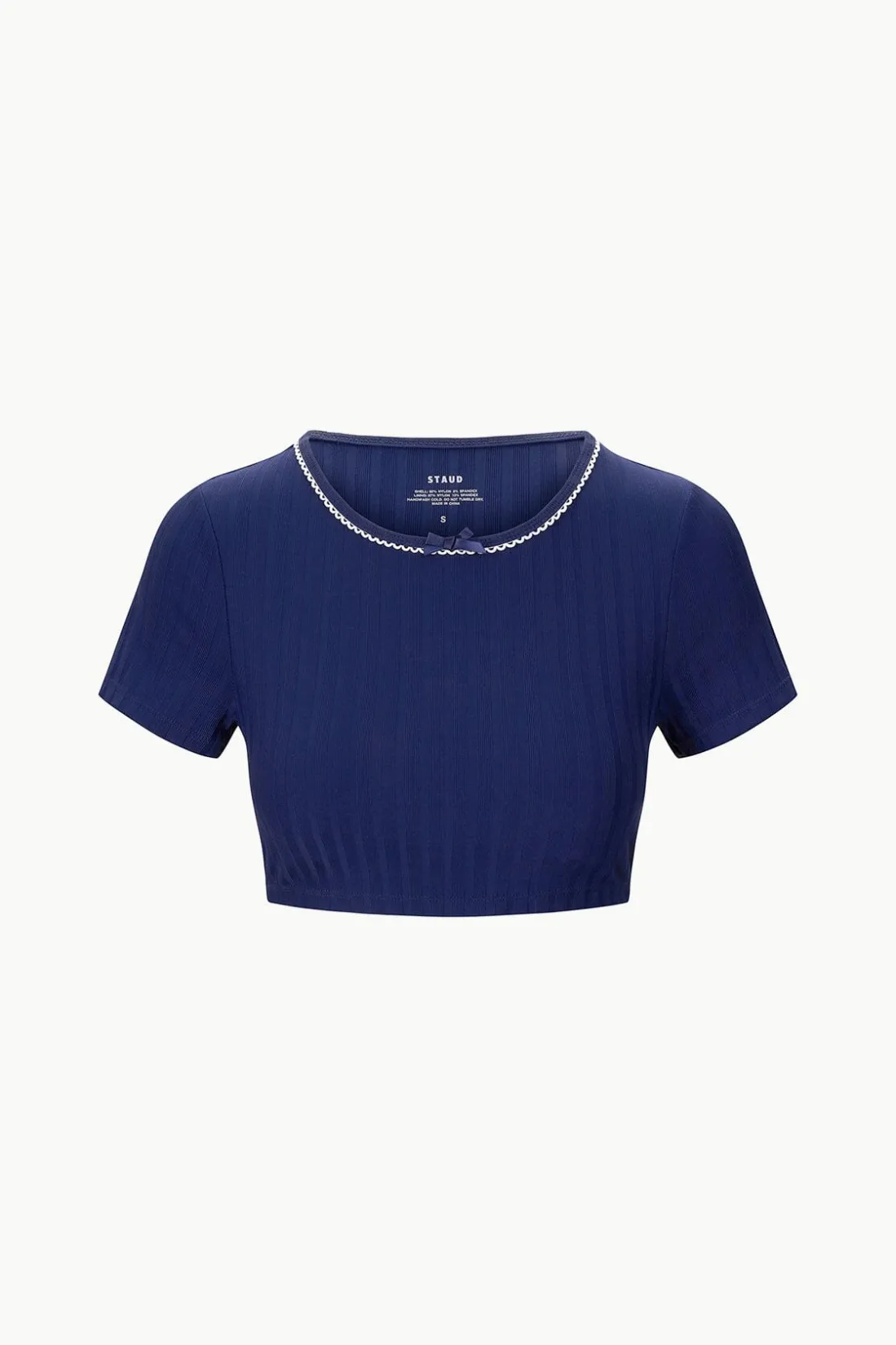 STAUD SOLEIL SWIM TOP NAVY WHITE NAVYWHITE Hot