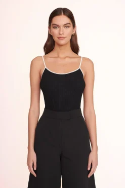 STAUD SOLEIL TOP  BLACK WHITE BLACKWHITE New