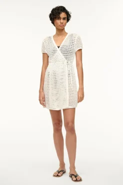 STAUD SPRITZ COVERUP DRESS   IVORY New