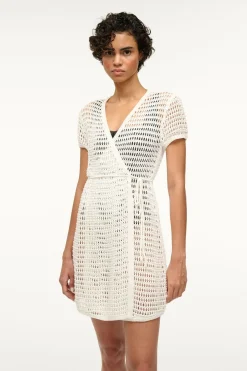 STAUD SPRITZ COVERUP DRESS   IVORY New