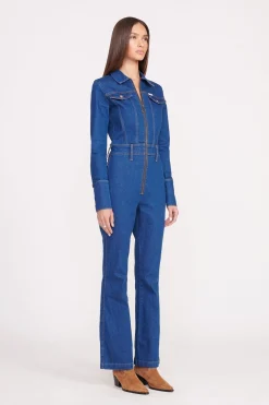 STAUD + WRANGLER THE BODY JUMPSUIT  DARK RINSE DARKRINSE Discount