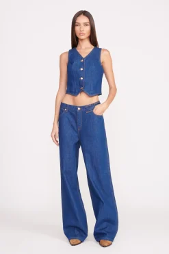 STAUD + WRANGLER THE LOOSE JEAN  DARK RINSE DARKRINSE Discount