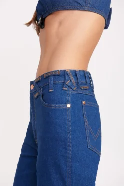 STAUD + WRANGLER THE STRAIGHT CUT JEAN DARK RINSE DARKRINSE Hot