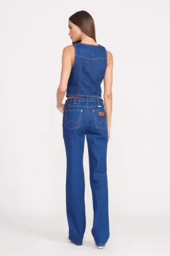 STAUD + WRANGLER THE VEST  DARK RINSE DARKRINSE Hot