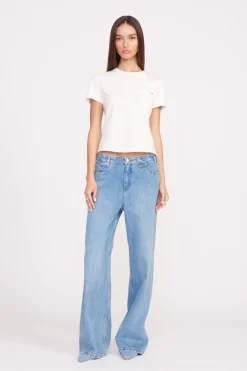 STAUD + WRANGLER THE W TEE   WHITE Clearance