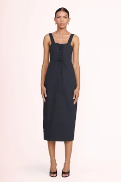 STAUD SUTTON DRESS BLACK