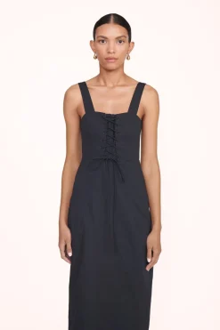 STAUD SUTTON DRESS   BLACK