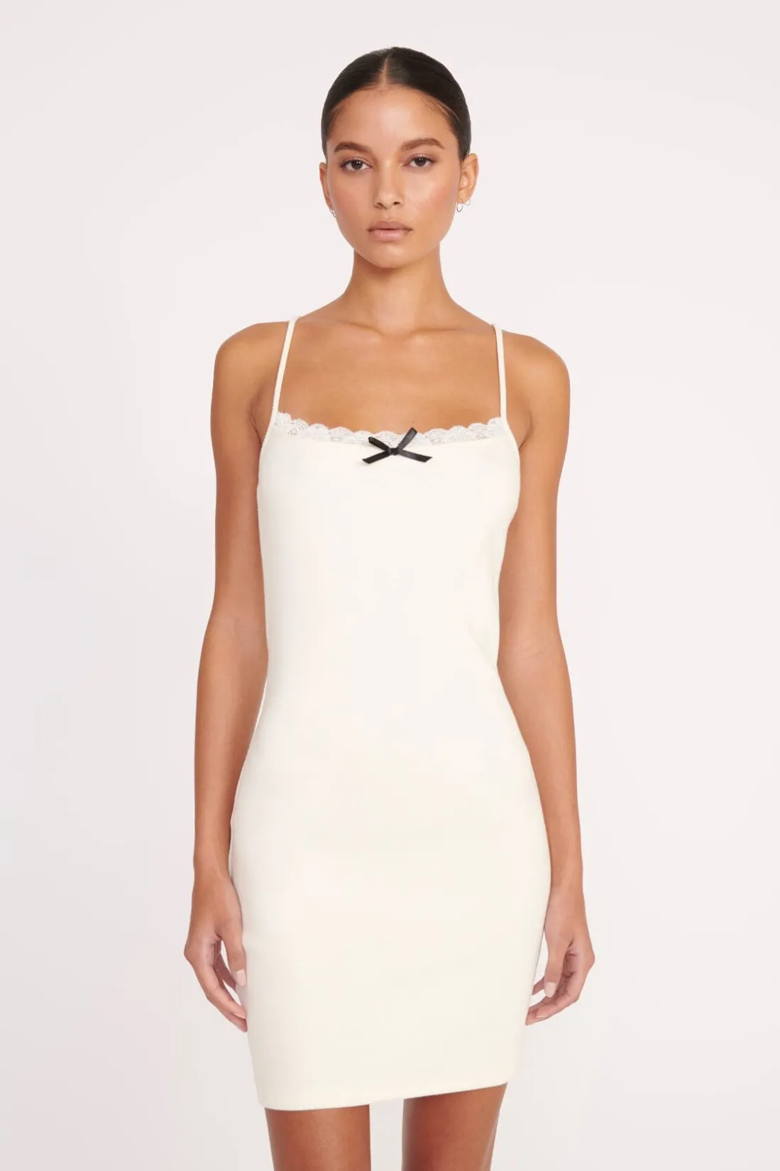 STAUD TESSA DRESS IVORY New