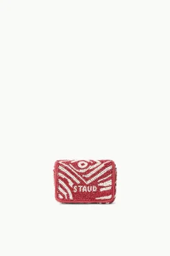 STAUD TINY TOMMY BEADED CROSSBODY  SCARLET WHITE SCARLETWHITE Online