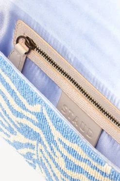 STAUD TOMMY BEADED BAG  LIGHT BLUE CREAM LIGHTBLUECREAM New