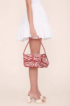 STAUD TOMMY BEADED BAG  SCARLET WHITE SCARLETWHITE Outlet