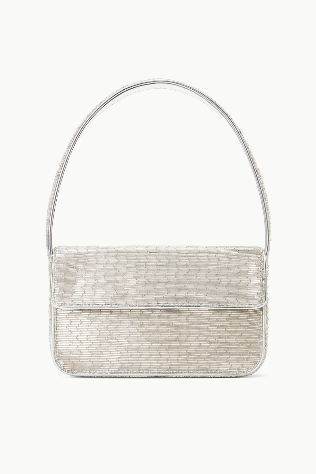 STAUD TOMMY BEADED BAG SILVER Discount