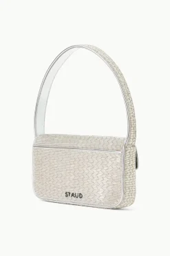 STAUD TOMMY BEADED BAG SILVER Discount