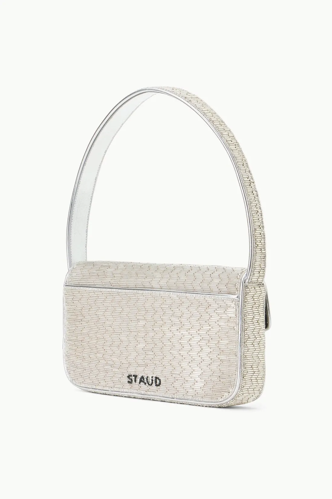 STAUD TOMMY BEADED BAG SILVER Discount