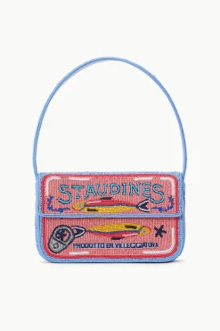 STAUD TOMMY BEADED BAG  INES PINK STAUDINESPINK Clearance