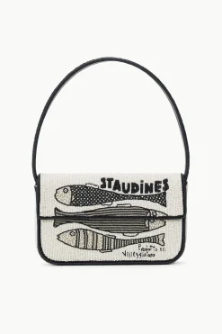 STAUD TOMMY BEADED BAG  INES CREAM STAUDINESCREAM Discount