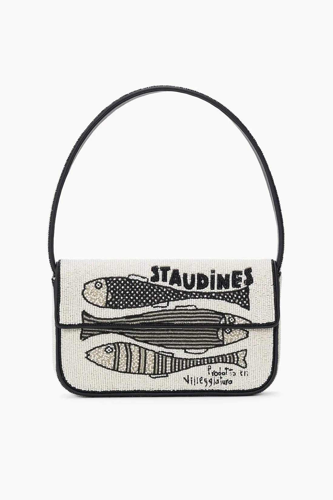STAUD TOMMY BEADED BAG INES CREAM STAUDINESCREAM Discount