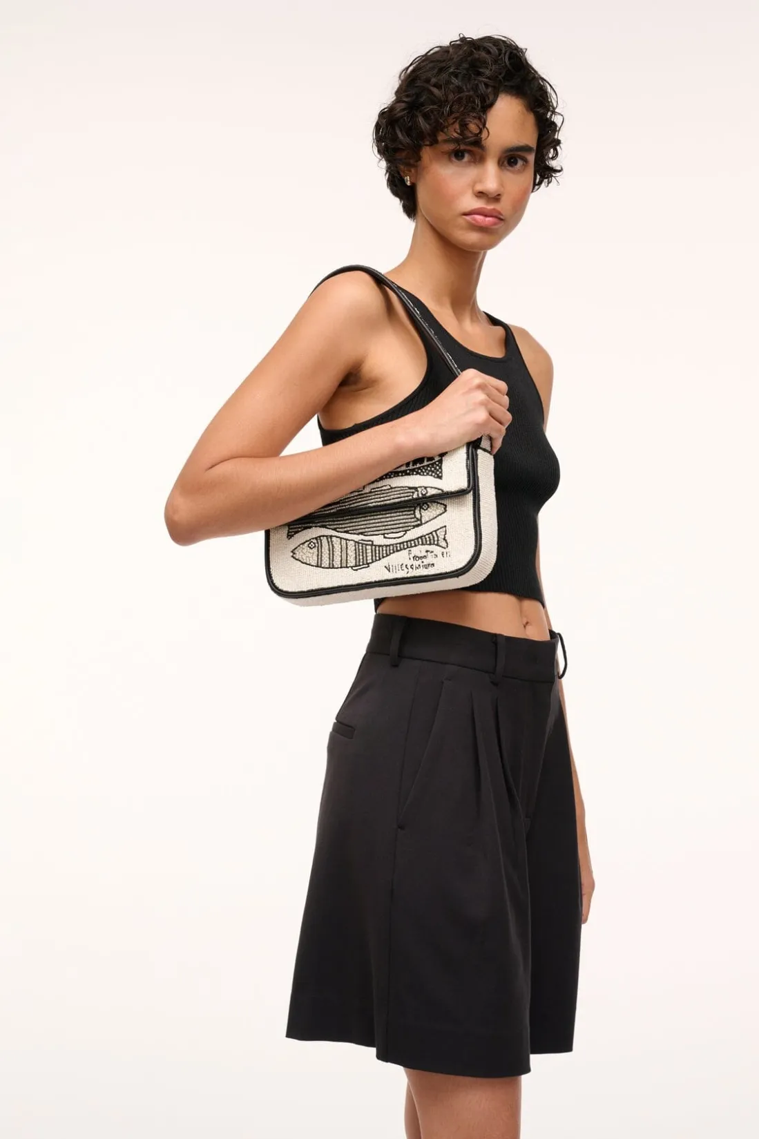 STAUD TOMMY BEADED BAG INES CREAM STAUDINESCREAM Discount