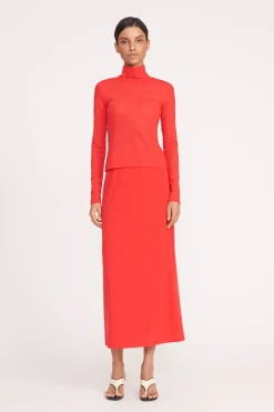STAUD TREY SKIRT  RED ROSE REDROSE Sale