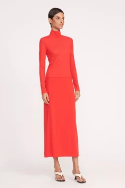 STAUD TREY SKIRT  RED ROSE REDROSE Sale
