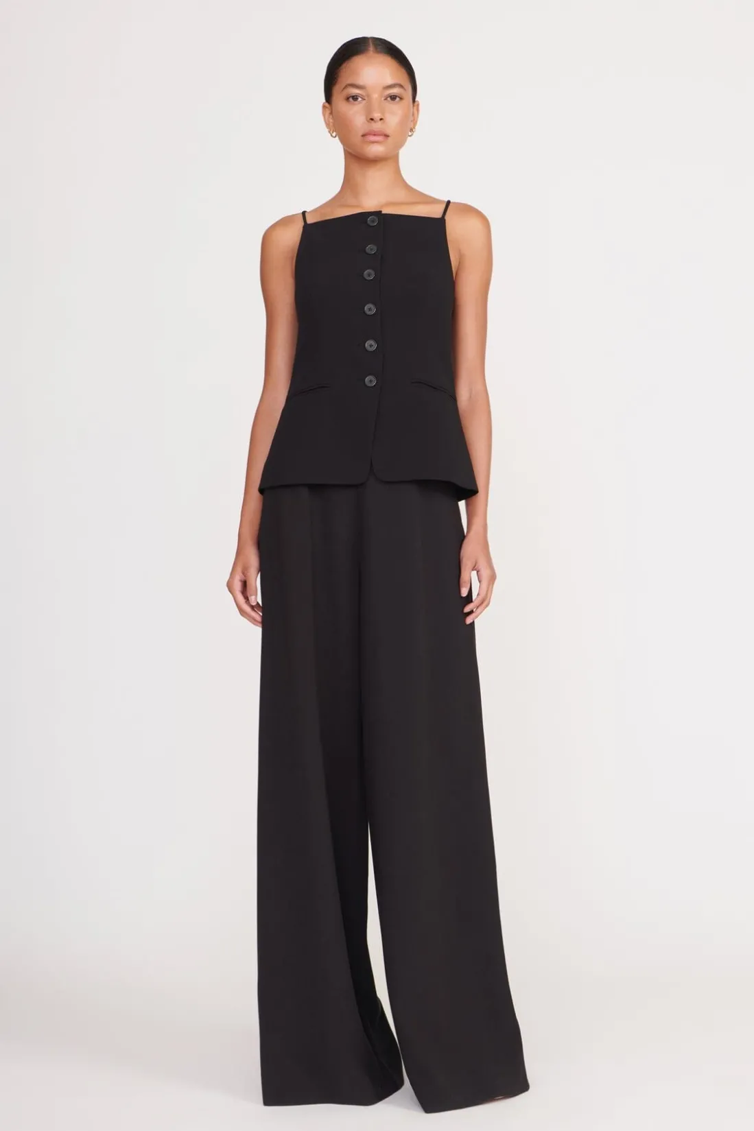 STAUD UNA TOP BLACK