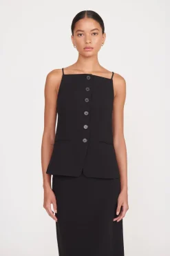 STAUD UNA TOP BLACK