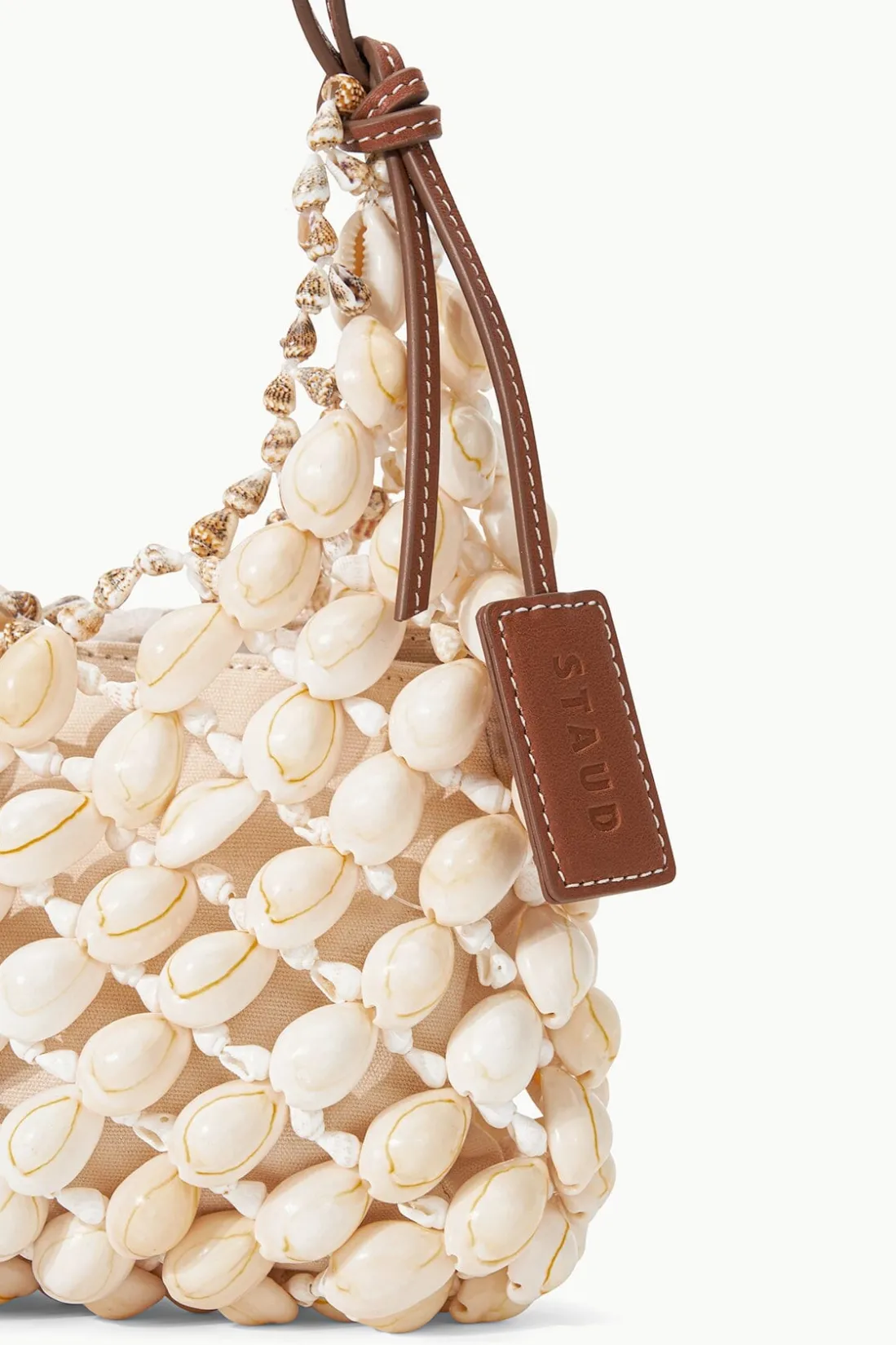 STAUD VACANZA SHELL SHOULDER BAG NATURAL TAN NATURALTAN
