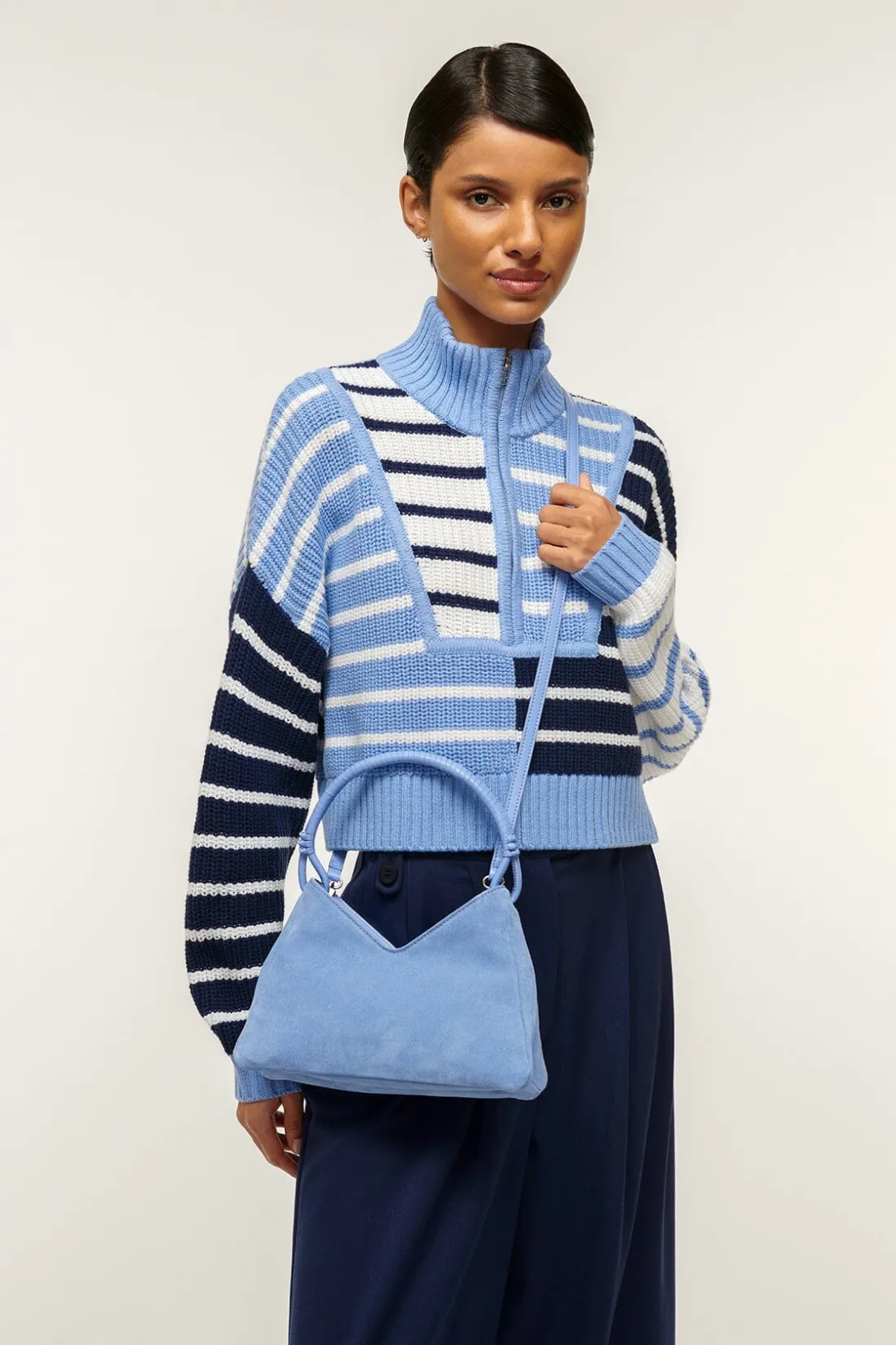 STAUD VALERIE SHOULDER BAG BLUE HYDRANGEA BLUEHYDRANGEA Discount