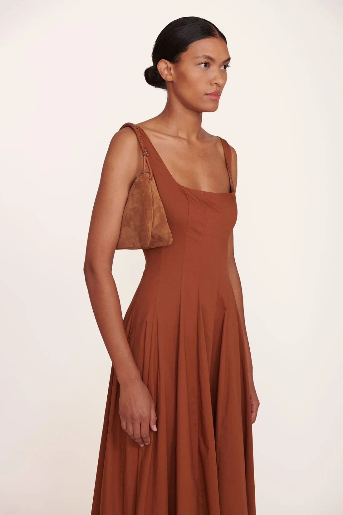 STAUD VALERIE SHOULDER BAG TAN Clearance